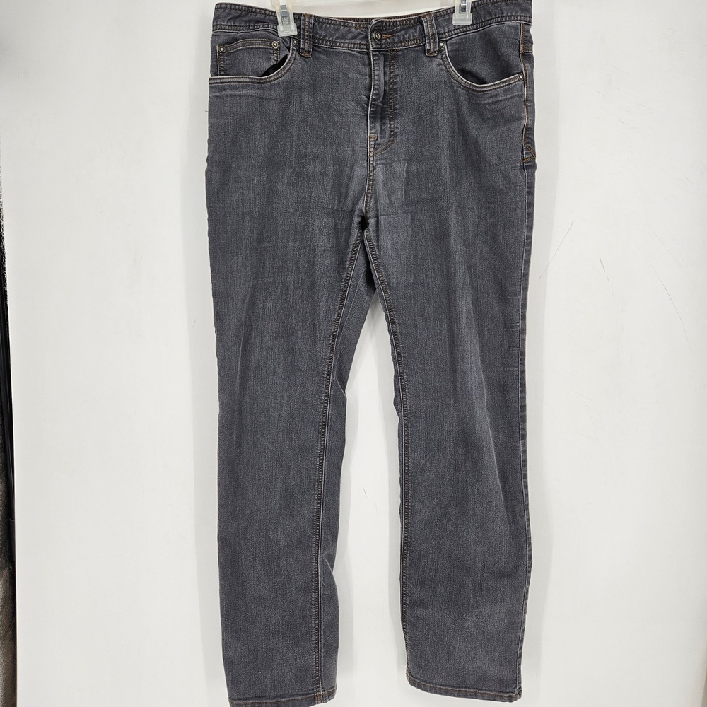 Prana Jeans Mens‎ 36W X 32L Gray Casual Preppy Slim Fit Denim Cotton Stretch
